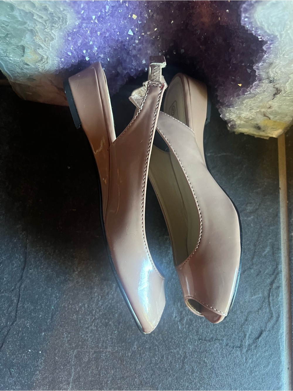 Women’s Peep-Toe Slingback Pumps in Light Pink size 5 - Picture 3 of 7